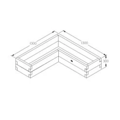 Caledonian Corner Raised Bed -GreenHaven Shop FGCPL13HD2