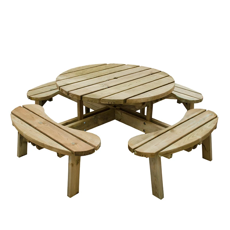 Forest Garden Circular Picnic Table 12 Forest Garden Circular Picnic Table - Image 10