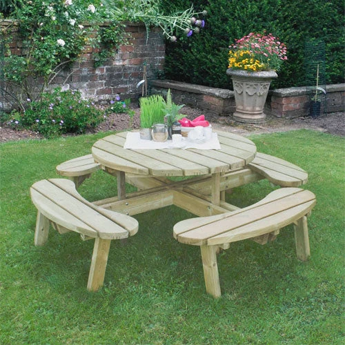 Forest Garden Circular Picnic Table 9 Forest Garden Circular Picnic Table - Image 7
