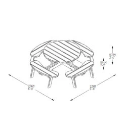 Forest Garden Circular Picnic Table 23 Forest Garden Circular Picnic Table -GreenHaven Shop FGCPT9