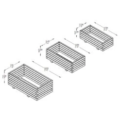 Durham Rectangular Planter Set 9 Durham Rectangular Planter Set -GreenHaven Shop FGDUPS3