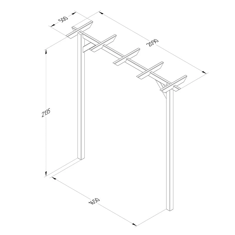 Forest Garden Hanbury Flat Top Arch 5 Forest Garden Hanbury Flat Top Arch - Image 3