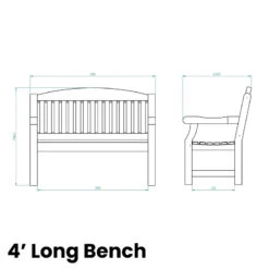 Forest Garden Harvington Bench -GreenHaven Shop FGHARBE7