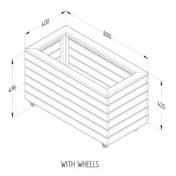 Forest Garden Linear Double Planter With Wheels -GreenHaven Shop FGLINPL80WHD5