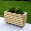 Forest Garden Linear Double Planter With Wheels -GreenHaven Shop FGLINPL80WHD8