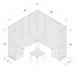 Forest Garden Modular Seating V3 20 Forest Garden Modular Seating V3 -GreenHaven Shop FGMODSEAT3HD10