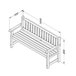 Forest Garden Rosedene Bench -GreenHaven Shop FGROBE5HD3