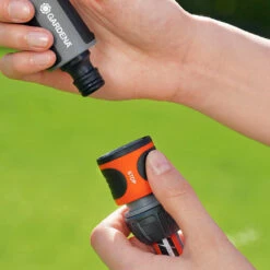 Gardena 13mm Water Stop Snap On Hose Connector -GreenHaven Shop HCSC2N5