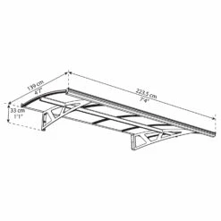 Palram Canopia Amsterdam Door Awning -GreenHaven Shop PAAMS4
