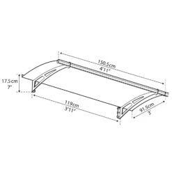 Palram Canopia Aquila Door Awnings -GreenHaven Shop PAAQU6