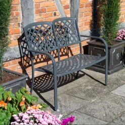 Rowlinson Vienna Aluminium Bench -GreenHaven Shop ROVIENBENCH1