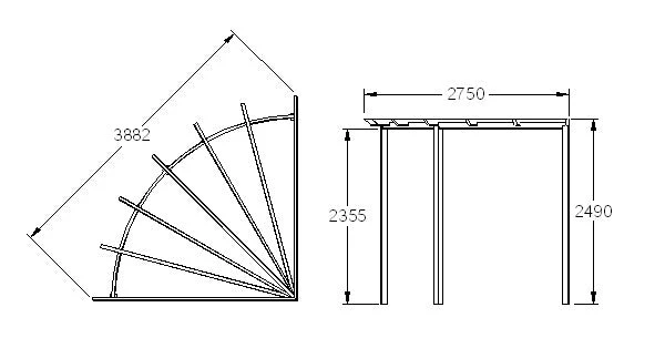 Forest Garden Radial Pergola 4 Forest Garden Radial Pergola - Image 2