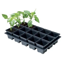 GreenHaven Shop 34 Shuttle Trays With Square Pots