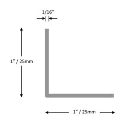Aluminium Angle 1" X 1" X 1/16" -GreenHaven Shop image 98453